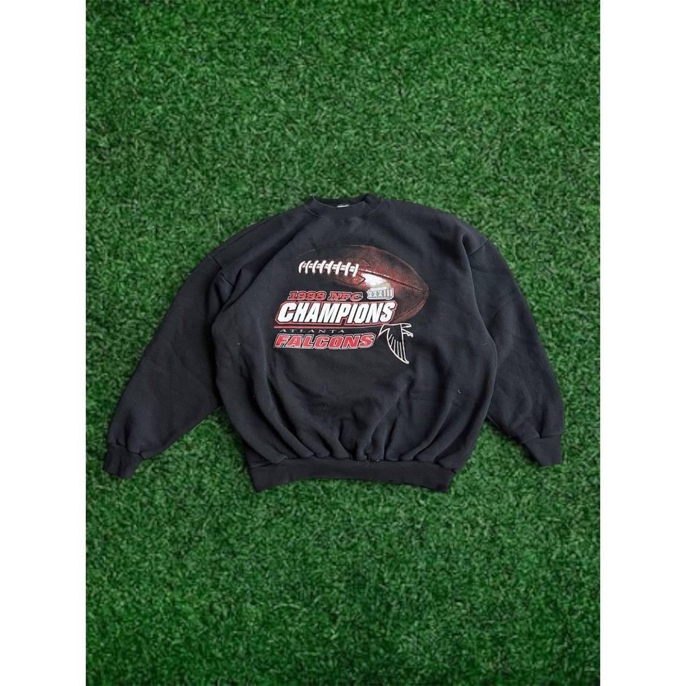 Vintage 1998 Atlanta Falcons NFC Champs Sweatshirt (XL) - Picture 3 of 5